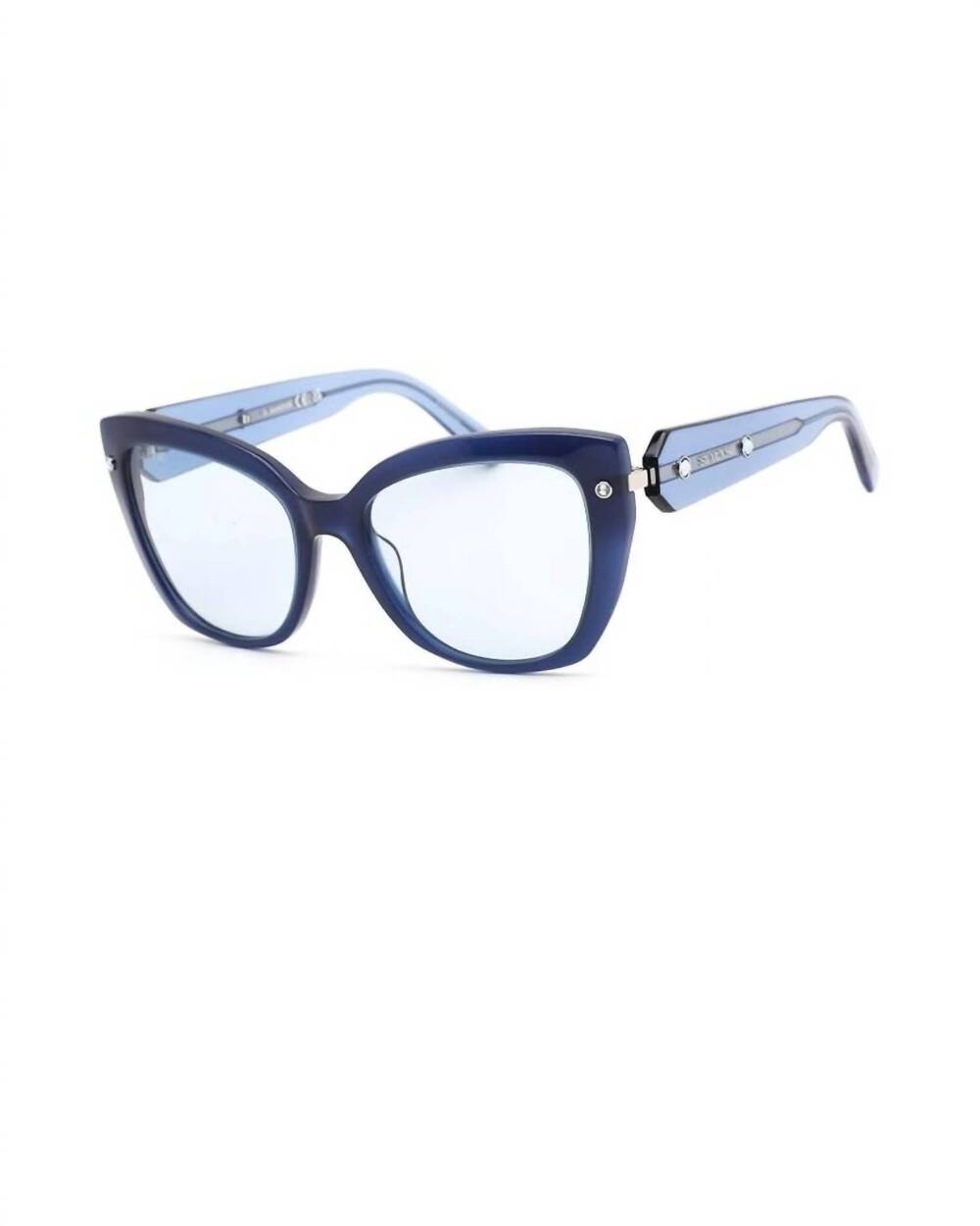 NEW SWAROVSKI women's plastic sunglasses with crystal in 90v - shiny blue